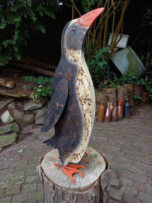 sculptuur, Koddige Pinguïn - 56 cm - Metaal, Antiek en Kunst, Kunst | Designobjecten