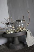 Sobere glazen voorraadpot Old grey - maat M, Huis en Inrichting, Woonaccessoires | Overige, Ophalen of Verzenden, Nieuw