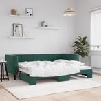 vidaXL Slaapbank met onderschuifbed 80x200 cm fluweel, Huis en Inrichting, Slaapkamer | Bedden, Eenpersoons, Verzenden, Nieuw