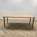 verstelbaar bureau / tafel, 200x100 cm, beuken - grijs, Huis en Inrichting, Ophalen of Verzenden, In hoogte verstelbaar, Gebruikt