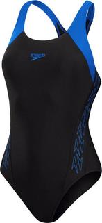 Speedo Hyperboom Splice Racerback Zwart/Blauw Sportbadpak -, Verzenden