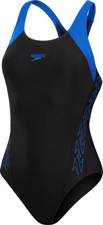 Speedo Hyperboom Splice Racerback Zwart/Blauw Sportbadpak - beschikbaar voor biedingen