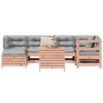 vidaXL 7-delige Loungeset massief douglas vurenhout, Verzenden, Nieuw, Loungeset