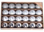 Nonmae Kerstballen 60mm  set 24 stuks zilver, Nieuw, Verzenden