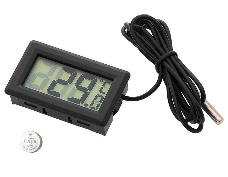 Thermometer Digitaal Mini LCD - Zwart TH001, Doe-het-zelf en Verbouw, Meetapparatuur, Temperatuur, Nieuw, Ophalen of Verzenden