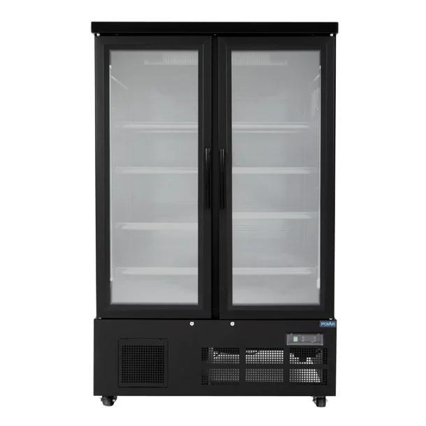 Polar 2 Deur Glazen vriezer Zwart 744L 196,3x 122x 76,4cm, Zakelijke goederen, Horeca | Keukenapparatuur, Verzenden