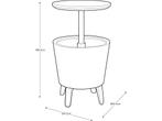 Keter Coolbar Partytafel - 49.5x49.5x57cm-84.5cm - 30 L -, Verzenden, Zo goed als nieuw