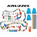 Kruzzel XXL gekleurde domino set van hout 1131 delig met, Nieuw, Ophalen of Verzenden