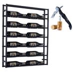 Wijnrek | 12 flessen | Wandmontage  | Rek voor muur | Staal, Verzenden, Nieuw