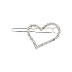 Haarspeld Haarclip 3cm - Hartje Strass Steentjes - Zilver, Nieuw