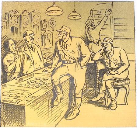 Joodse zaken gaan in Arische handen over (lijst optie), Antiek en Kunst, Kunst | Litho's en Zeefdrukken, Verzenden