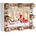 Adventskalender kerstman hout met LED (Kerst artikelen), Diversen, Kerst, Verzenden, Nieuw