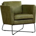 Leren fauteuil Crossover - Kenia Olive (olijf), Huis en Inrichting, Fauteuils, Nieuw, Ophalen of Verzenden, 50 tot 75 cm, Industrieel, Modern