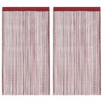 vidaXL Dradengordijnen 100x250 cm wijnrood 2 st, Huis en Inrichting, Verzenden, Nieuw, Rood