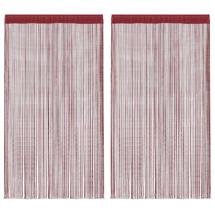 vidaXL Dradengordijnen 100x250 cm wijnrood 2 st, Huis en Inrichting, Stoffering | Gordijnen en Lamellen, Rood, Nieuw, Verzenden