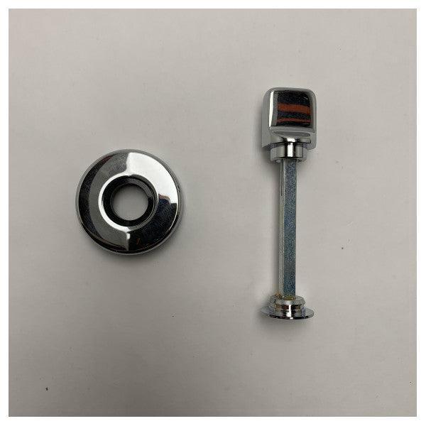 Bieden: Olivari Chrome Door Latch with Rosette, Watersport en Boten, Bootonderdelen, Kombuis en Sanitair, Nieuw, Zeilboot of Motorboot
