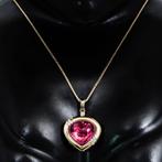 Hanger - 14 karaat Geel goud - 6.26ct. tw. Toermalijn -, Sieraden, Tassen en Uiterlijk, Antieke sieraden