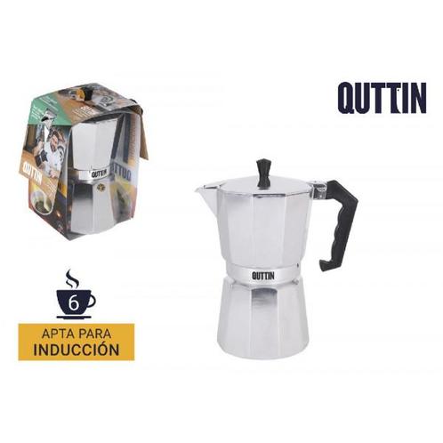Italiaanse Koffiepot Quttin Aluminium, 6 kops ( Z), Witgoed en Apparatuur, Koffiezetapparaten, Nieuw, Verzenden