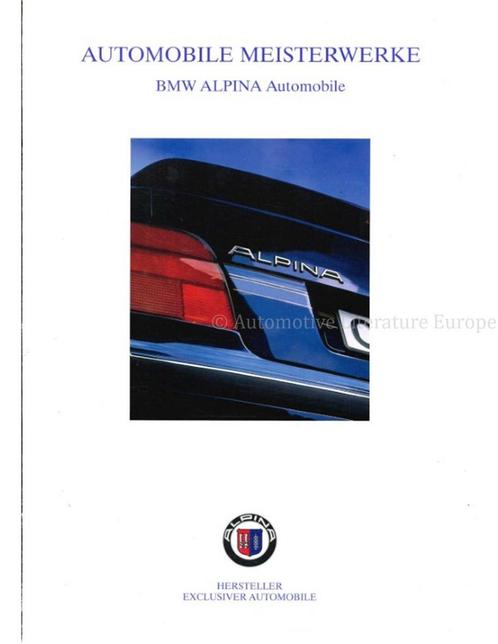 1998 BMW ALPINA PROGRAMMA BROCHURE DUITS, Boeken, Auto's | Folders en Tijdschriften