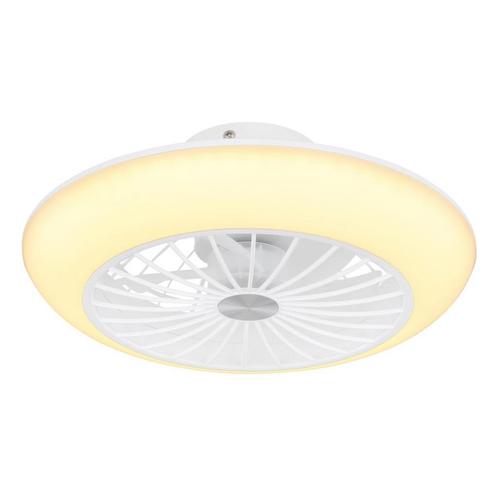 Plafondventilator met lamp LAFEE ø30CM 18 Watt Wit 1-Lichts, Huis en Inrichting, Lampen | Plafondlampen, Metaal, Ophalen of Verzenden
