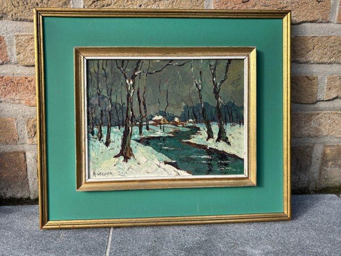 Armand Lacour (1910-1970) - Winterlandschap, Antiek en Kunst, Kunst | Schilderijen | Klassiek