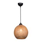 [lux.pro] Hanglamp Lisburn E27 zwart en jute, Huis en Inrichting, Lampen | Hanglampen, Nieuw, Verzenden