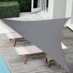 Schaduwdoek - waterafstotend driehoek 5x5x5 m donkergrijs, Nieuw, Verzenden