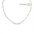 Paperclip naam ketting zilver - premium stainless steel, Verzenden, Nieuw, Zilver