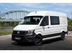 VW Crafter 2.0 TDI 140pk Dubbel cabine Demo va € 554,-/mnd, Auto's, Dealer onderhouden, Stof, Volkswagen, Wit