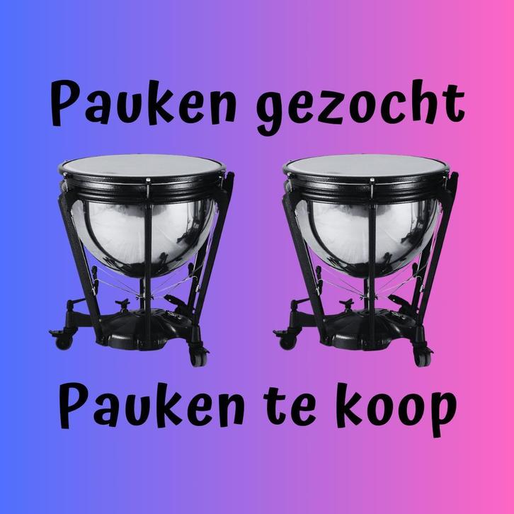 Pauken gezocht en te koop (nieuw en gebruikt) timpani, Muziek en Instrumenten, Percussie, Melodische percussie, Gebruikt