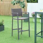 Tuinbarkrukken Avise 113x56x55,5 cm set van 2 antraciet en d, Tuin en Terras, Tuinstoelen, Verzenden, Nieuw