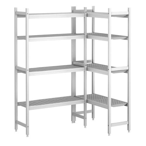 GGM Gastro | Aluminium stellingset (geanodiseerd) - L-vorm -, Zakelijke goederen, Horeca | Meubilair en Inrichting, Verzenden