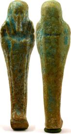 Ca 664-332bc Egypt Late period green-blue faience ushabti..., Verzenden