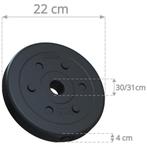 ScSPORTS® Halterschijven set 10 kg - Kunststof - 30 mm - 4 x, Verzenden, Nieuw