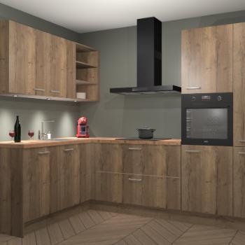 Chocolade Eiken keuken Cognac 99768, Huis en Inrichting, Keuken | Complete keukens, Verzenden