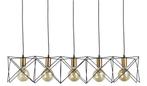 IndustriA«le Hanglamp - Zwart Metalen Frame - Gouden, Huis en Inrichting, Lampen | Hanglampen, Verzenden, Nieuw