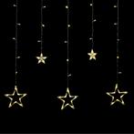 LED Sterrengordijn kerst - 12 sterren - warm wit - 138 leds, Diversen, Kerst, Nieuw, Ophalen of Verzenden