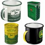 John deere tractor reclamebord thermometer blik mok klok enz