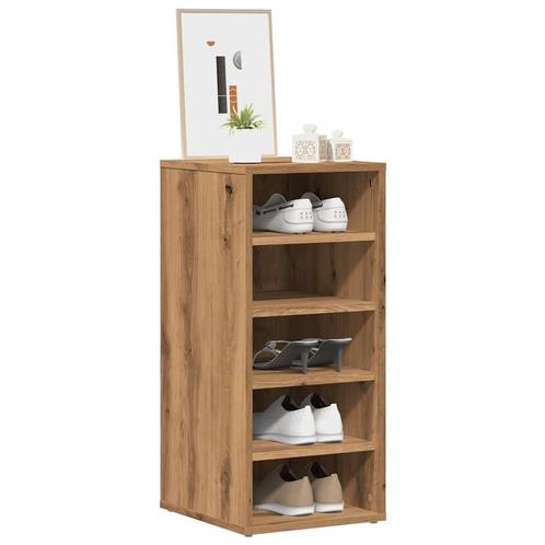 vidaXL Schoenenkasten 2 st 32x35x70 cm bewerkt hout, Huis en Inrichting, Kasten | Schoenenrekken, Nieuw, Verzenden