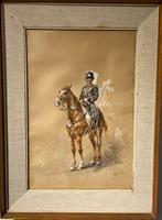 Francesco Mancini (1830-1905) - Soldato a cavallo, Antiek en Kunst