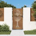 vidaXL Poort 85x200 cm boomontwerp cortenstaal, Verzenden, Nieuw