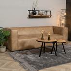 40% Korting: Industriële bank 3-zits Memphis eco-leer beige, Ophalen, Zo goed als nieuw, Industrieel, Modern