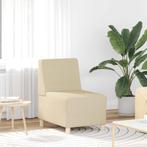 vidaXL Fauteuil 55 cm stof crèmekleurig, Verzenden, Nieuw, Eenpersoons, Stof