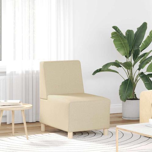 vidaXL Fauteuil 55 cm stof crèmekleurig, Huis en Inrichting, Banken | Bankstellen, Nieuw, Stof, Eenpersoons, Verzenden