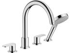 hansgrohe Vernis afdekset badkraan 211mm 4-gats chroom, Verzenden, Nieuw