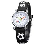 Fako - Kinderhorloge - 3D - Voetbal - Zwart, Verzenden, Nieuw