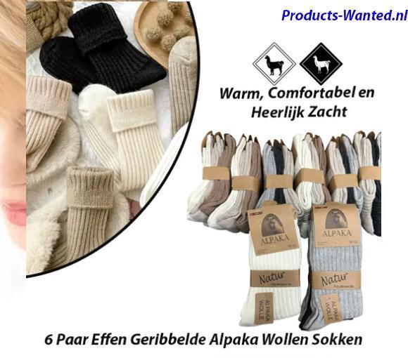 6 Paar Effen Geribbelde Alpaka Wollen Sokken – Warm, Comfort, Kleding | Heren, Sokken en Kousen, Overige kleuren, Nieuw, Overige maten