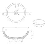 Wiesbaden Raw Waskom Rond - 40x12cm - Hardsteen Gezoet, Doe-het-zelf en Verbouw, Sanitair, Ophalen of Verzenden, Nieuw