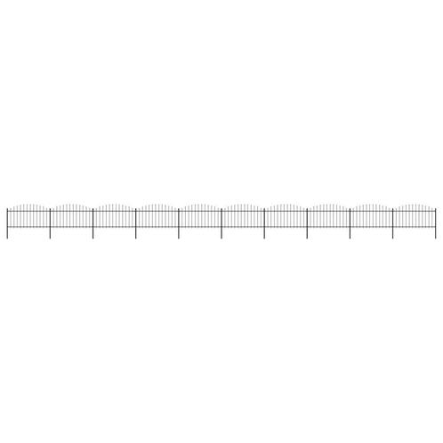 Stalen Tuinhek 1,7m Zwart | tweedekansje | OP=OP, Tuin en Terras, Tuinhekken en Hekwerk, Nieuw, IJzer, Tuinhek, Ophalen of Verzenden