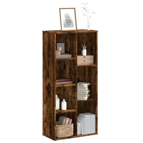 vidaXL Boekenkast 50x25x105 cm bewerkt hout gerookt, Huis en Inrichting, Kasten | Boekenkasten, Nieuw, Overige houtsoorten, Verzenden